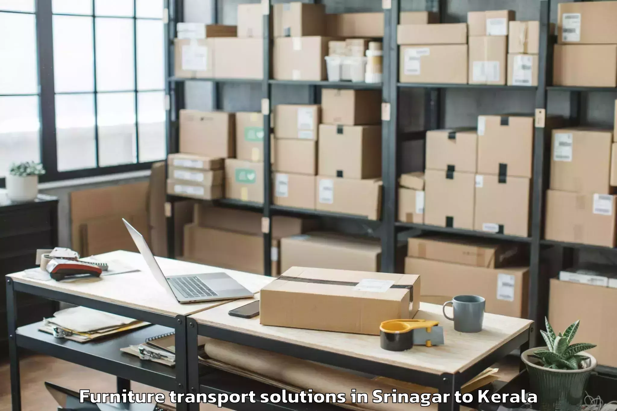 Get Srinagar to Vadakkencherry Furniture Transport Solutions